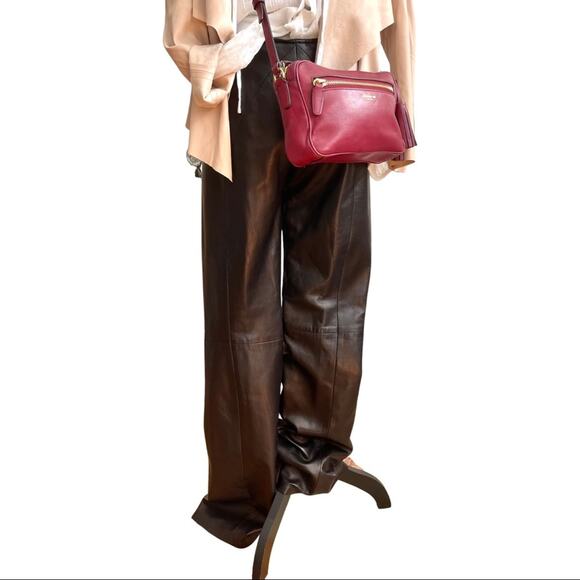 ANGEL SANCHEZ Leather pants black size see comm - Picture 6 of 13